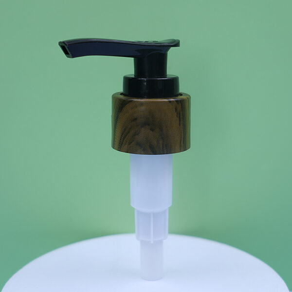24/410  Wood-grain imitation lotion pump for fragrant body wash