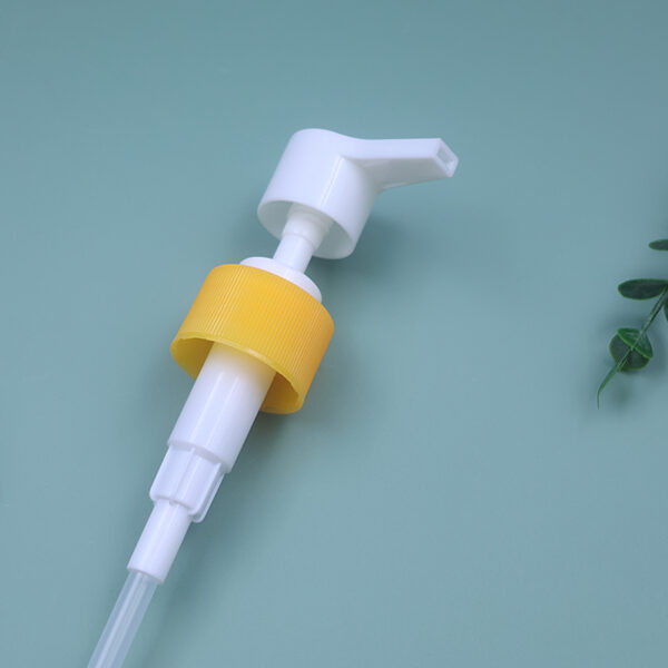 24/410  A yellow lotion pump for hand sanitizer JT01-L - Image 2