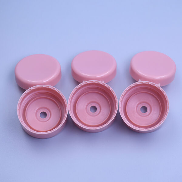 24/410 28/410  Pink Plastic Cap for Body Wash - Image 2