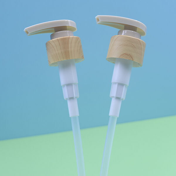 28/410 24/410 wood-grain-imitated large-circle body lotion pump head - Image 3