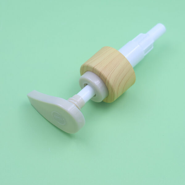 28/410 24/410 wood-grain-imitated large-circle body lotion pump head - Image 2