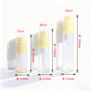 15ml 30ml 50ml  Vacuum bottle for travel-sized toiletries refilling