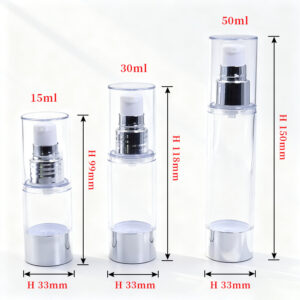 15ml 30ml 50ml   Vacuum bottle for skincare product decanting