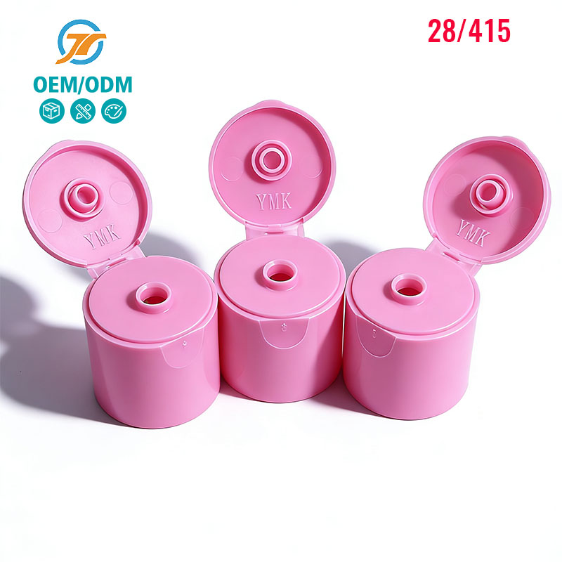 28/415 Plastic flip-top caps for shampoo