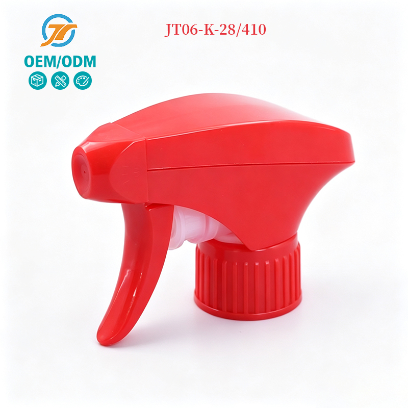 Plastic Trigger Sprayer with Red Housing for Cleaning Liquid Bottles 28/410 Trigger Sprayer