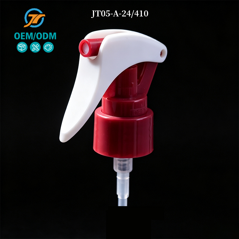 Plastic Red White Trigger Sprayer For Cleaning Bottles 24/410 Mini Trigger Sprayer