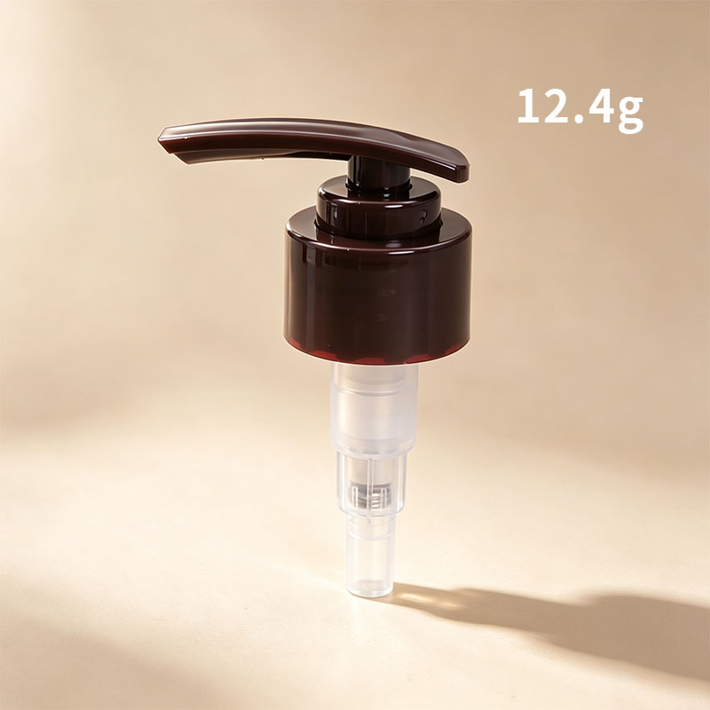 PP Material Dark Brown Exquisite Hand Press Dispenser Pump For Shampoo Bottles 28/410 Up Down Lotion Pump - Image 2