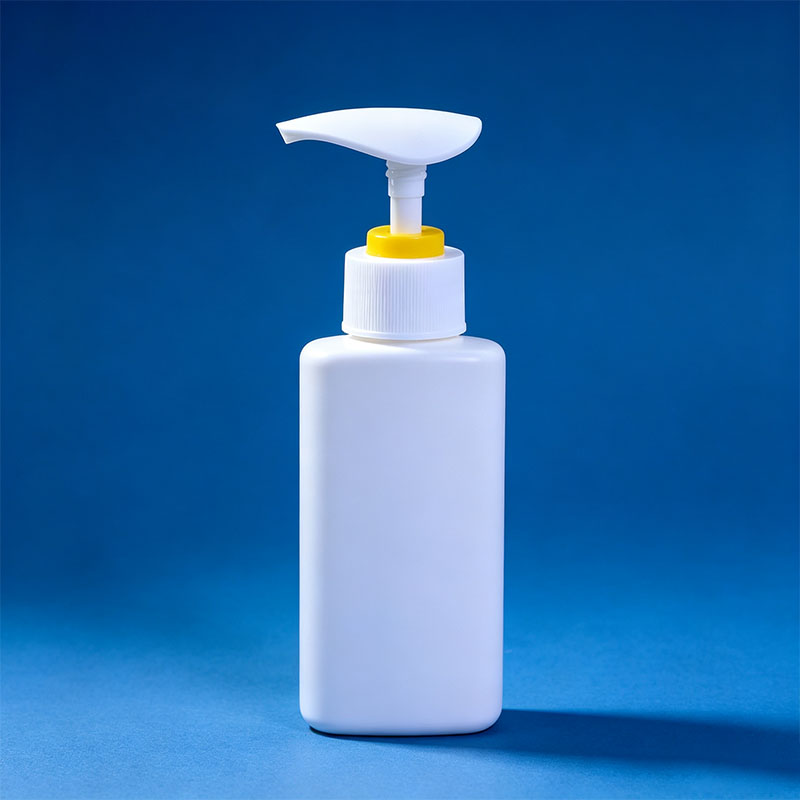 PP Plastic White Yellow Press Lotion Pump Thread Lock Skin Care Packaging Pump Head 28/410 Up Down Lotion Pump - Image 3