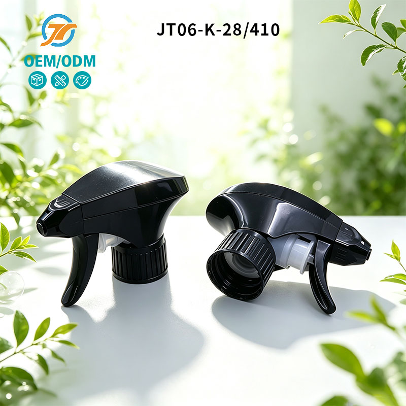 High Gloss Black Plastic Trigger Nozzle Thread Sealed Craft For Household Disinfectant Dispensing 28/410 Trigger Sprayer