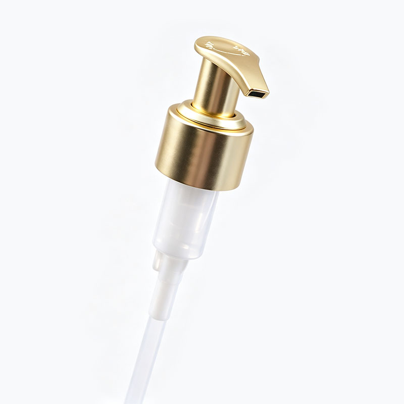 Gold Electrochemical Aluminum Lotion Pump Cosmetic Dispensing Press Pump Head 24/410 Left Right Lotion Pump - Image 2