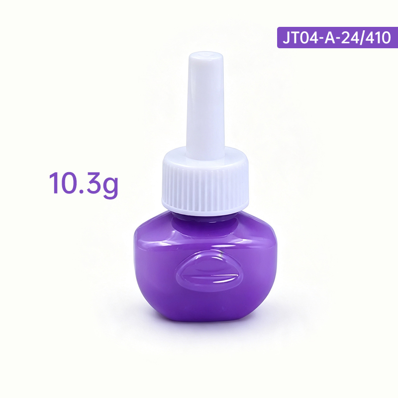 Purple Plastic Integrally Formed Nozzle Vial Cosmetic Essence Liquid Subpackaging Container 24/410 Plastic Cap