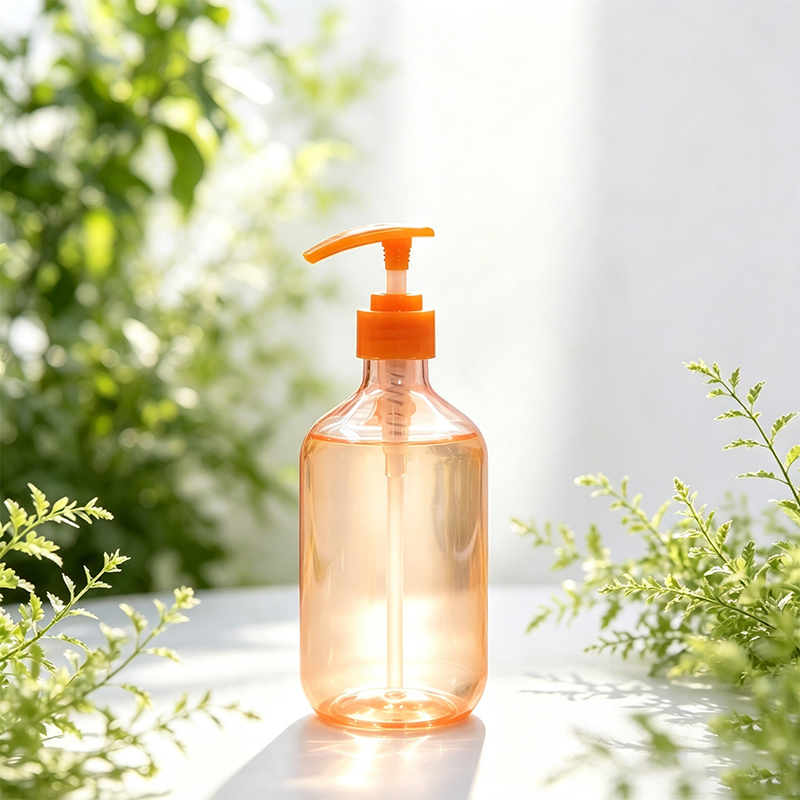 Orange Plastic Threaded Lotion Pump Washing Product Liquid Dispensing Accessory 28/410 Up Down Lotion Pump - Image 3