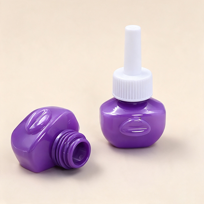 Purple Plastic Integrally Formed Nozzle Vial Cosmetic Essence Liquid Subpackaging Container 24/410 Plastic Cap - Image 3