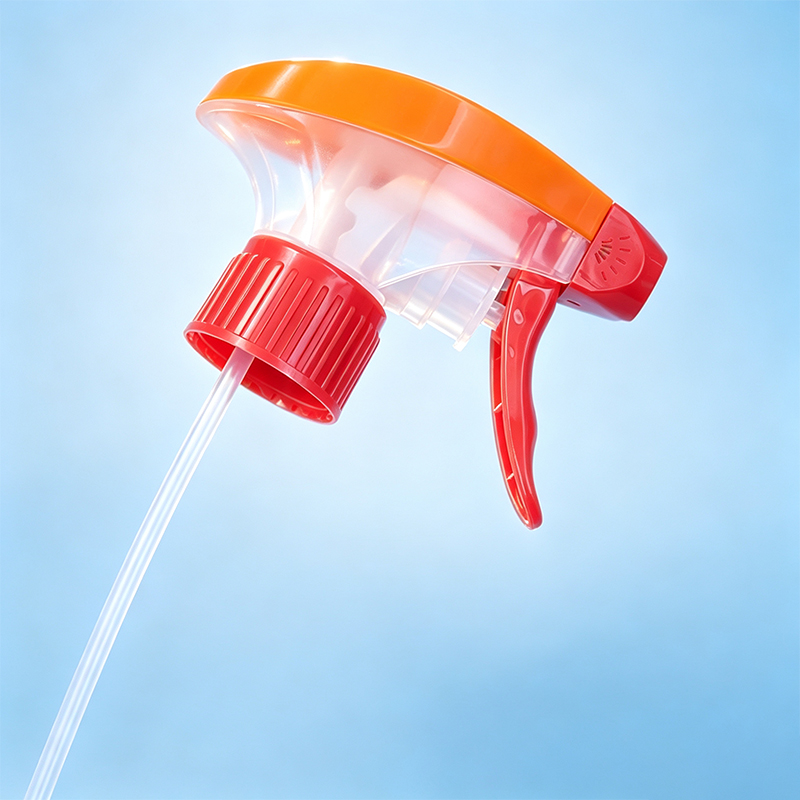 Red Orange Splicing PP Plastic Trigger Sprayer Solid Craft Hand Gun Nozzle For Detergent Cleaning Product Refill Replacement 28/410 Trigger Sprayer - Image 2