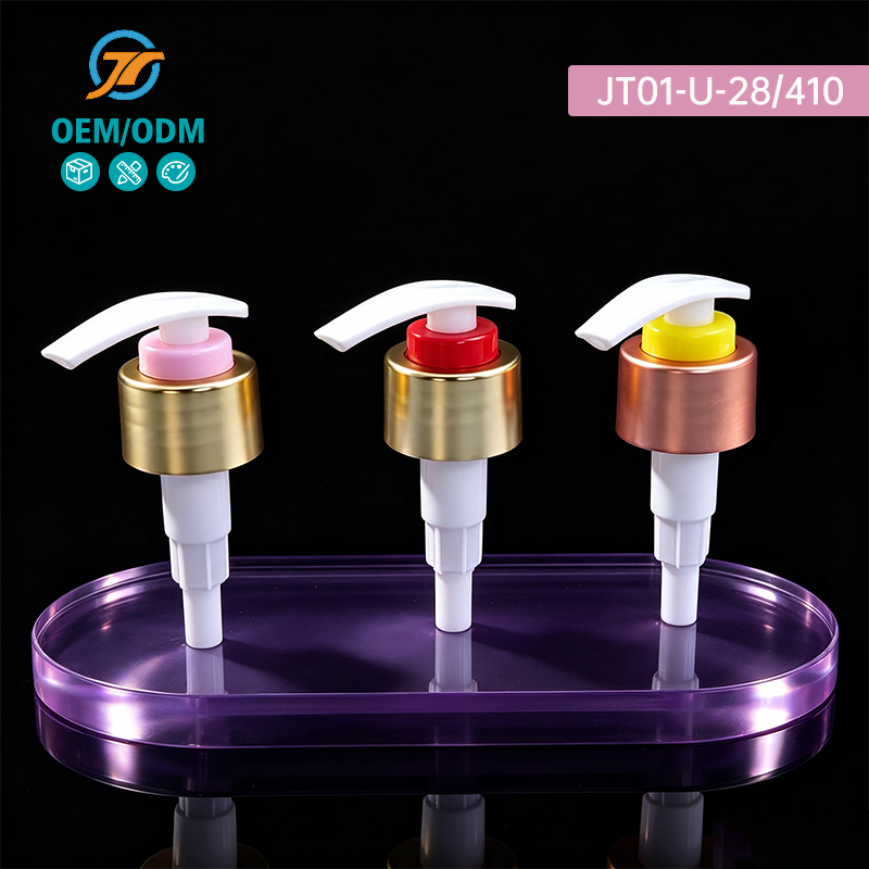 Plastic Electroplating Gold Rose Gold Press Lotion Pump 28 410 For Shampoo And Body Wash 28/410 Up Down Lotion Pump